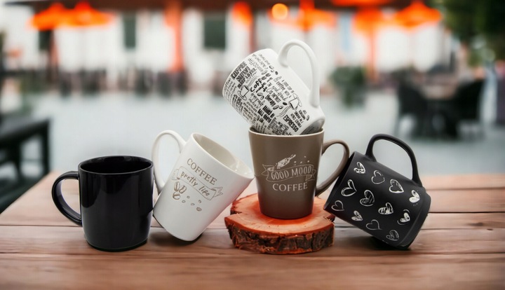 6X KUBEK 340ML KUBECZEK TRADYCYJNY UNIWERSALNY KAWA HERBATA PREZENT ZESTAW