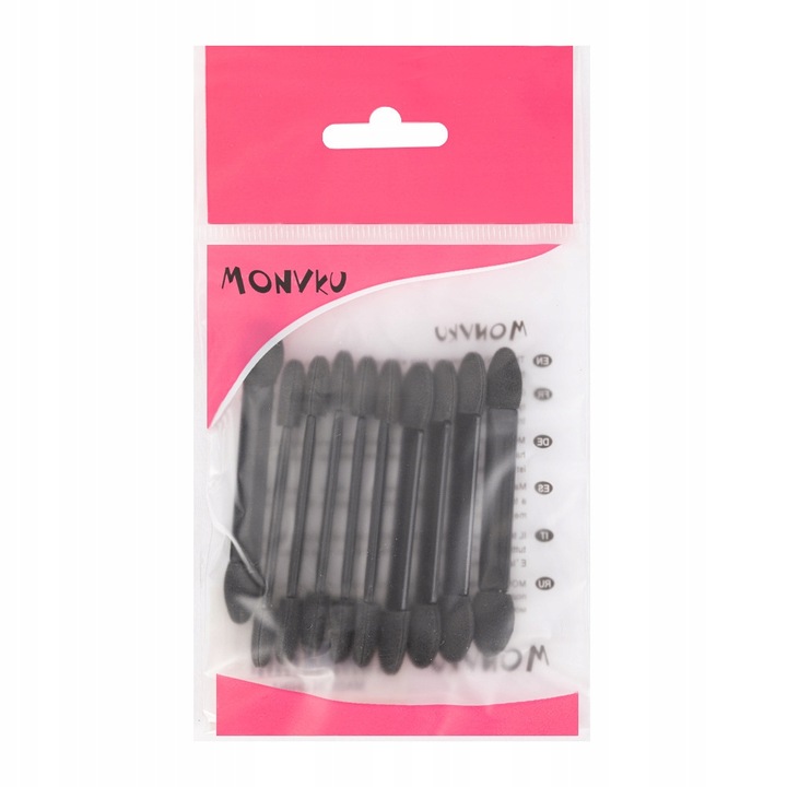 Aplikator pacynka dwustronna do pyłków cieni 10szt