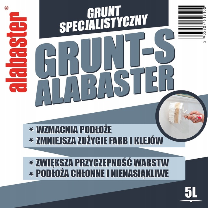 Grunt S Specjalistyczny 5L ALABASTER 103, penetrujący do ścian i podłóg