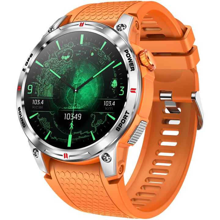 SMARTWATCH DAMSKI Z GPS MENU PL AMOLED 400mAh ROZMOWY CIŚNIENIE PULS SPORT