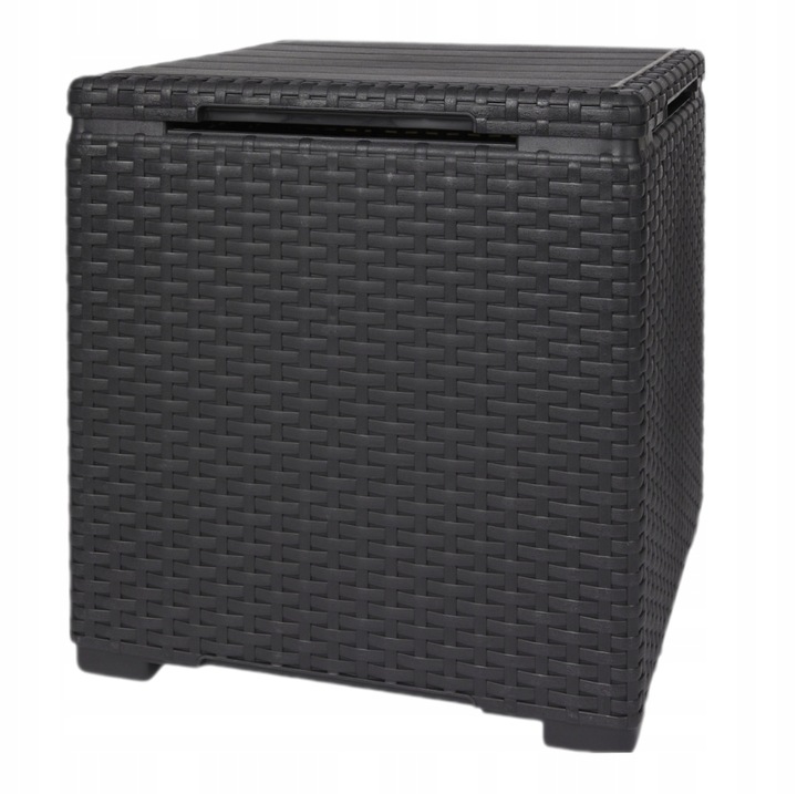 SKRZYNIA STOLIK POJEMNIK DO PRZECHOWYWANIA 2w1 RATTAN KWADRAT 37x37x37 cm