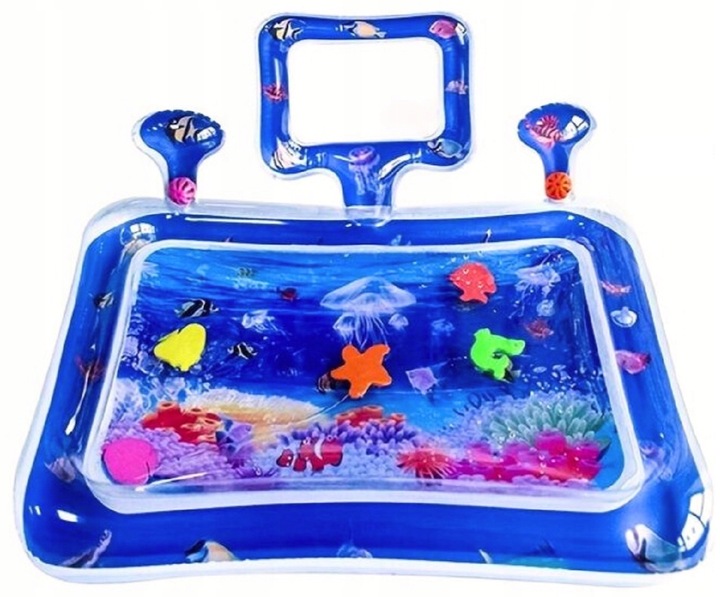 Dmuchana Mata Wodna Sensoryczna Dla Niemowląt Dzwieki Lustro Mata XXL 65cm