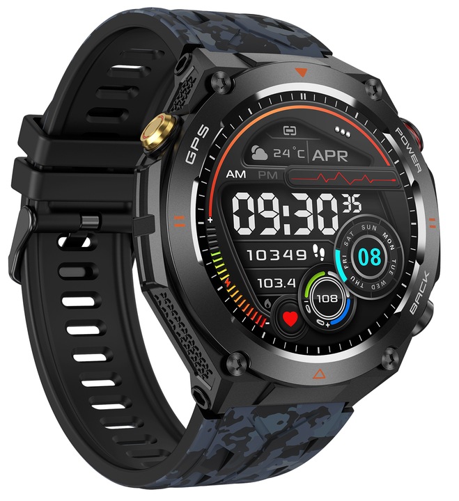 SMARTWATCH Zegarek GPS BAROMETR KOMPAS CIŚNIENIOMIERZ ROZMOWY