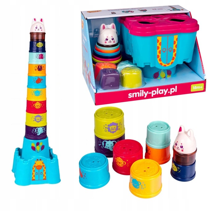 Piramida Kubeczki Wieża zamek królika Sorter