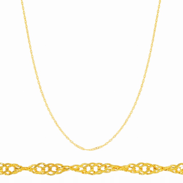 Złoty łańcuszek pełny singapur Próba 585 45 cm