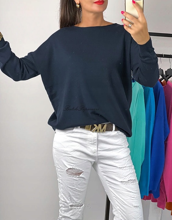 SWETER CLASSIC BASIC Granat