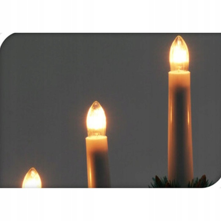 ŚWIĄTECZNY ŚWIECZNIK ADWENTOWY OZDOBA DEKORACJA ŚWIECZKI LAMPKI 7 LED TIMER