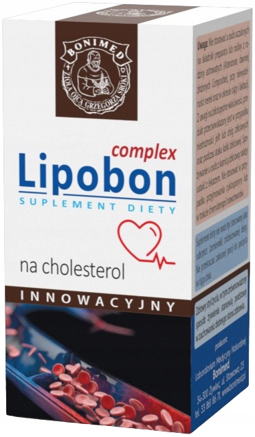 LIPOBON COMPLEX na cholesterol WĄTROBA Bonimed 60 kapsułek