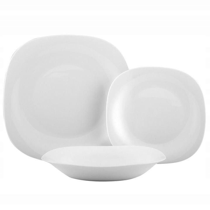 Serwis obiadowy na 12 os Bormioli Rocco Parma 36 szt kwadratowy