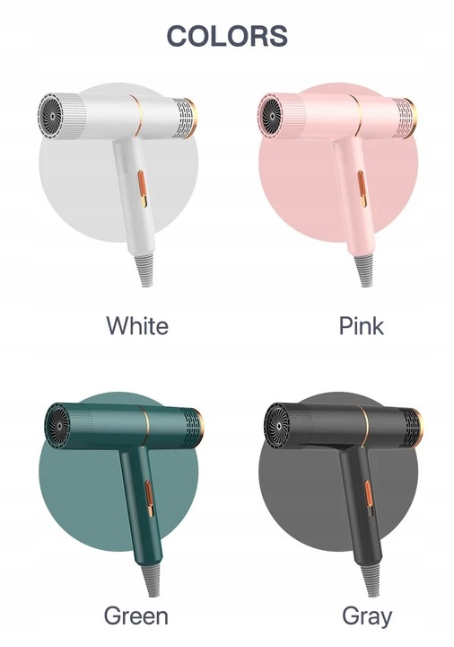 Suszarka do Włosów z Jonizacją i koncentratorem 800W trzy tryby nawiewu