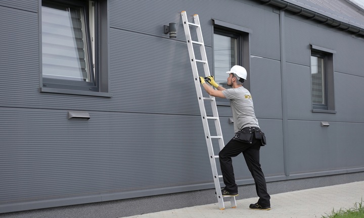 Drabina aluminiowa przystawna profesjonalna 11 stopniowa DRABEST + HAK