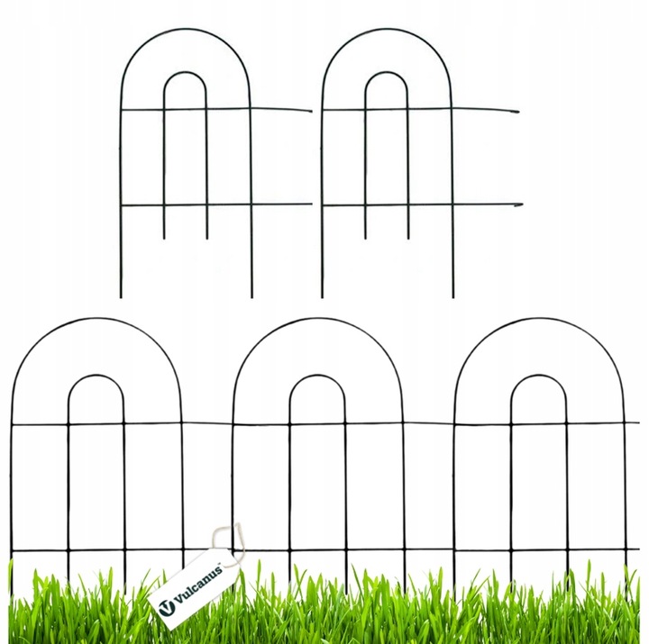 Ozdobny Płotek Ogrodowy 83cm Metal Rabatowy Do Ochrony Krzewów Roślin 308cm