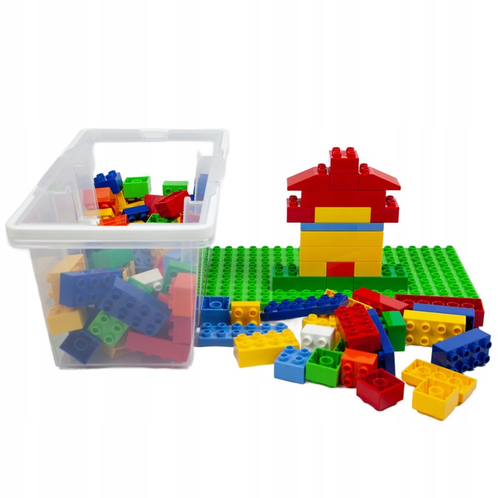 KLOCKI KONSTRUKCYJNE UNICO POJEMNIK Z PŁYTKĄ 120 ELEMENTÓW KOMPATYBILNE