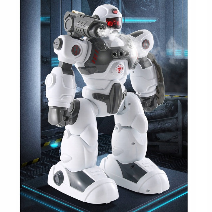 MULTIFUNKCYJNY ROBOT STEROWANY STRZELA STRZAŁKAMI PARĄ PILOT PROGRAMOWANIE