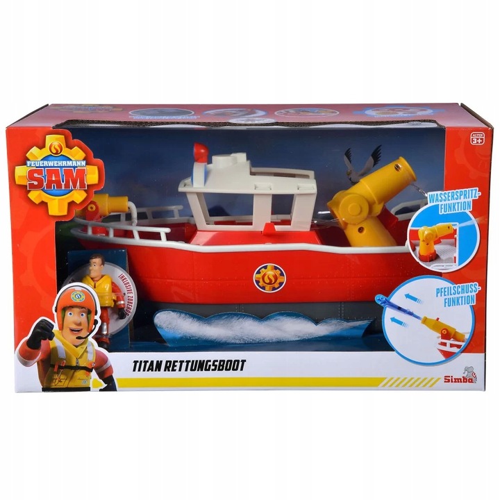 SIMBA Strażak Sam Łódź strażacka Tytan