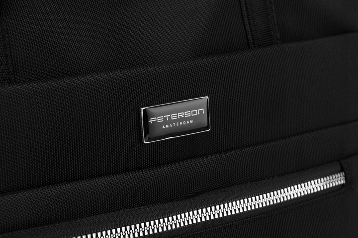 Duża torba damska PETERSON torebka shopper na ramię czarna miejska