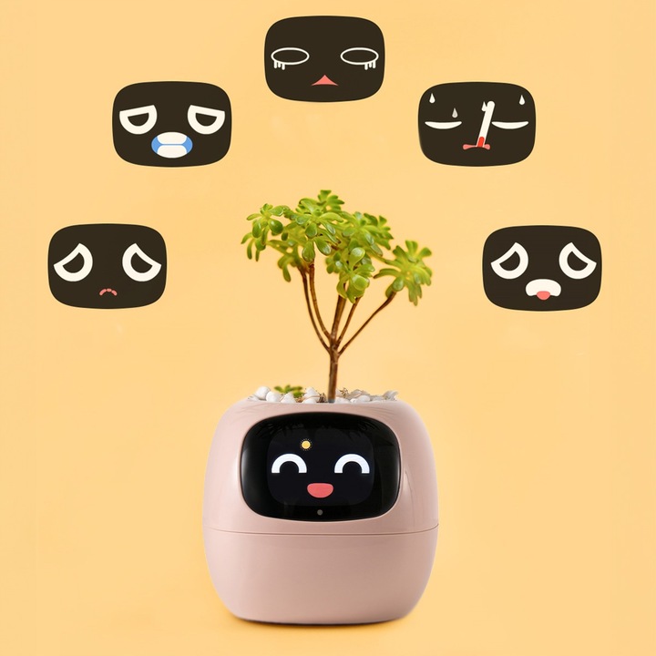 Inteligentna doniczka IVY SMART PLANTER osłonka na donicę PLANTSIO RÓŻOWA