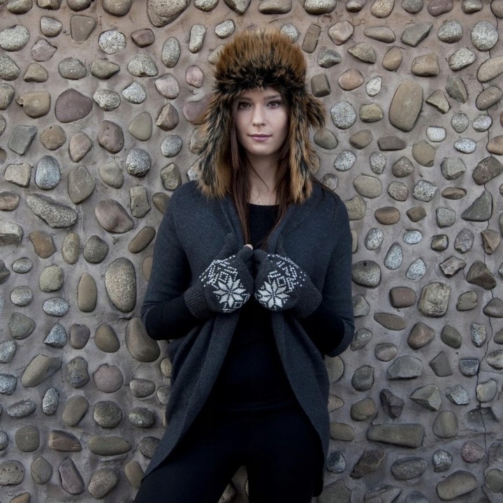 Czapka uszanka Alaska - futrzana, zimowa, ocieplona dla mężczyzn Czarny