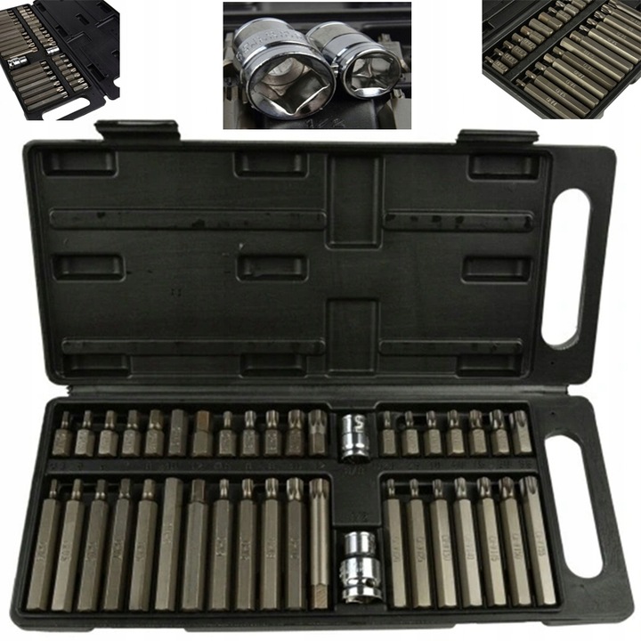 ZESTAW BITÓW KLUCZY IMBUS SPLINE TORX 40 el BITY P