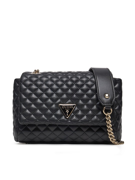 Guess Torebka Damska mała pikowana listonoszka HWEQG9 54121 Czarna