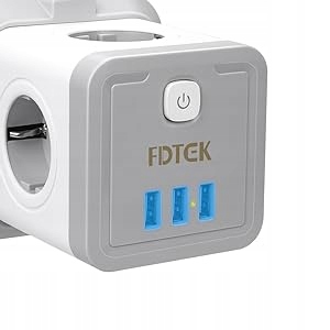 LISTWA ANTYPRZEPIĘCIOWA KOSTKA OCHRONNA 7w1 !! 4 GNIAZDKA + 3 USB JAKOŚĆ !!