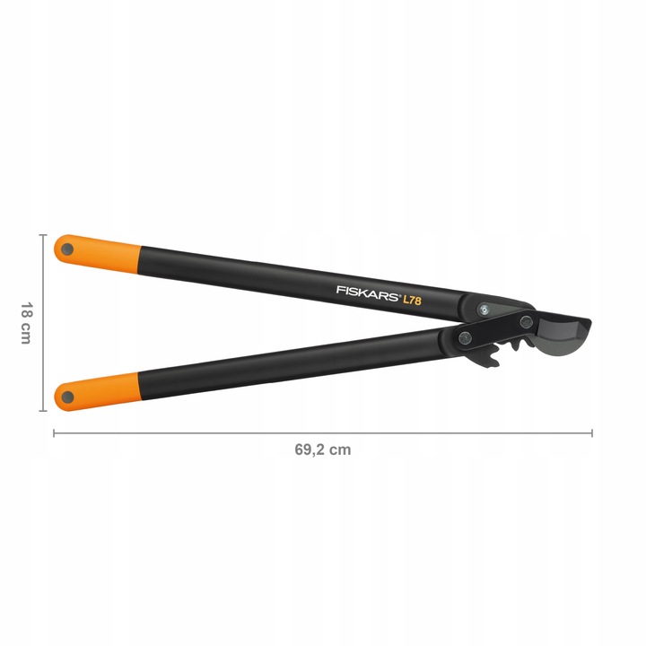 FISKARS POWERGEAR Sekator ogrodowy L78 nożycowy dwuręczny do gałęzi 69cm