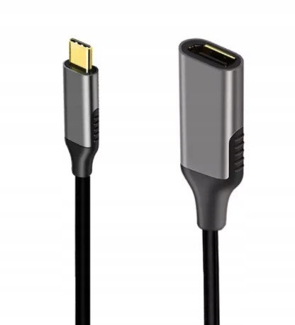 Kabel USB-C DisplayPort 1.2 Żeński Adapter 4K 60HZ Full HD Przewód MHL 1m