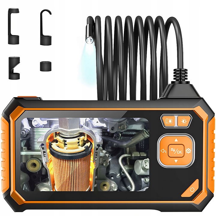 KAMERA INSPEKCYJNA ENDOSKOP 3M LCD HD 4,3" 8MM FULL HD 360° MICRO SD 64GB