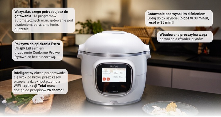 Multicooker TEFAL COOK4ME CY943 TochPro z wbudowaną wagą + Misa