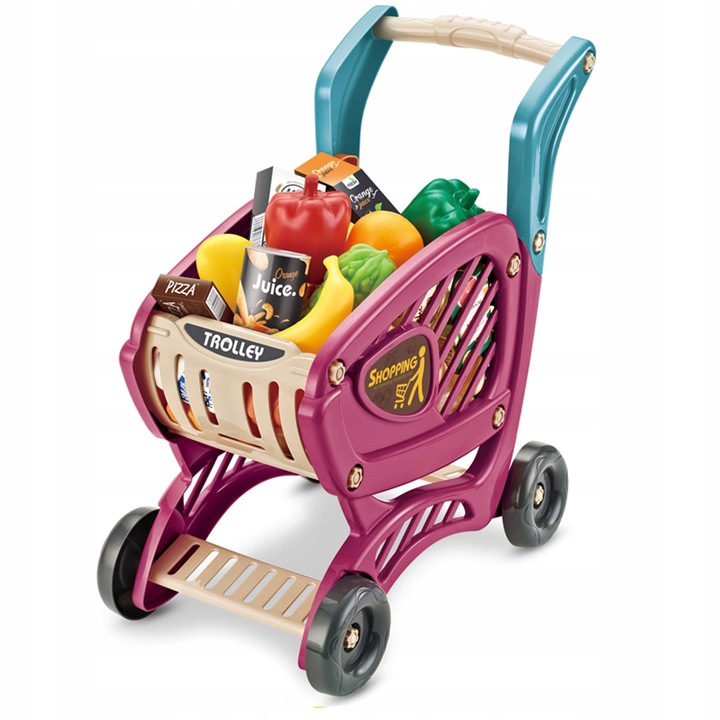 SUPERMARKET WÓZEK SKLEPOWY ZAKUPOWY DLA DZIECI SKLEP OWOCE WARZYWA MATADI