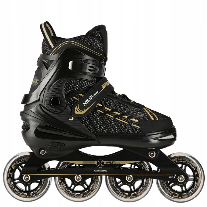 ŁYŻWOROLKI ROLKI Rekreacyjne Męskie Damskie Regulowane PU100 ABEC7 r. 43-45