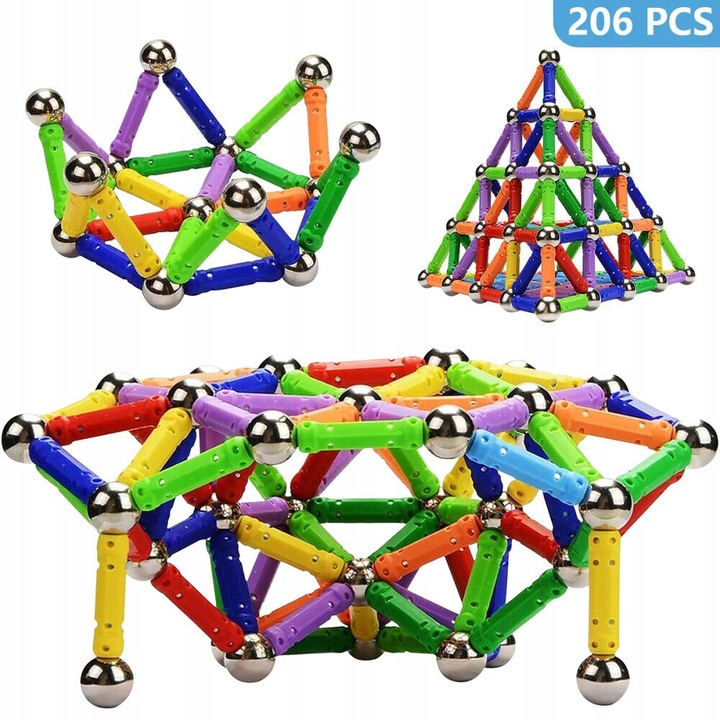 Klocki Magnetyczne Neocube Kulki Konstrukcyjne mega zestaw XXXL 206 el