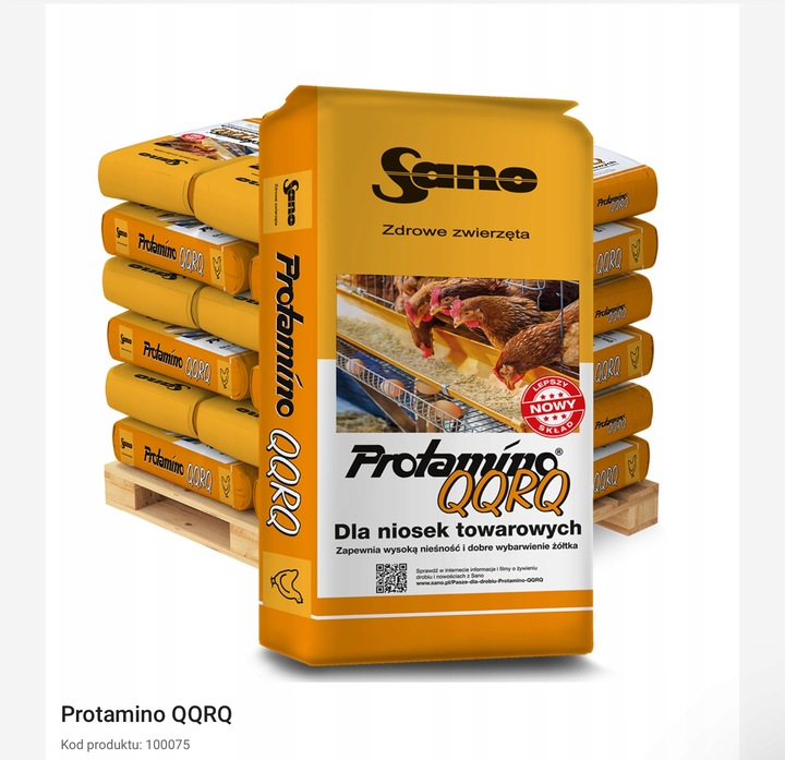 Koncentrat wysokobiałkowy dla kur niosek PROTAMINO QQRQ 25kg karma pasza