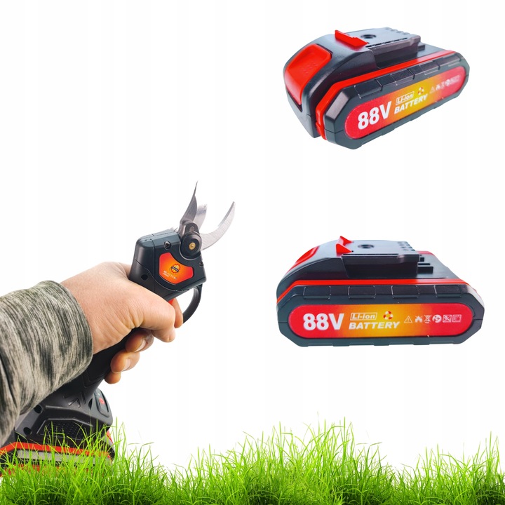 Sekator Nożyce Akumulatorowe Elektryczne Ogrodnicze 2 Baterie 21V Zestaw
