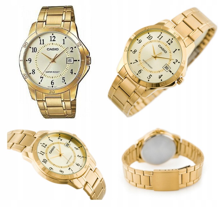 ZEGAREK MĘSKI CASIO VIRION datownik stalowy + BOX + GRAWER
