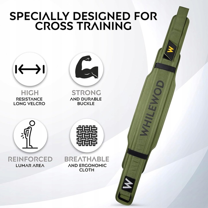 Pas lędźwiowy treningowy zielony rozmiar S na siłownię do pracy