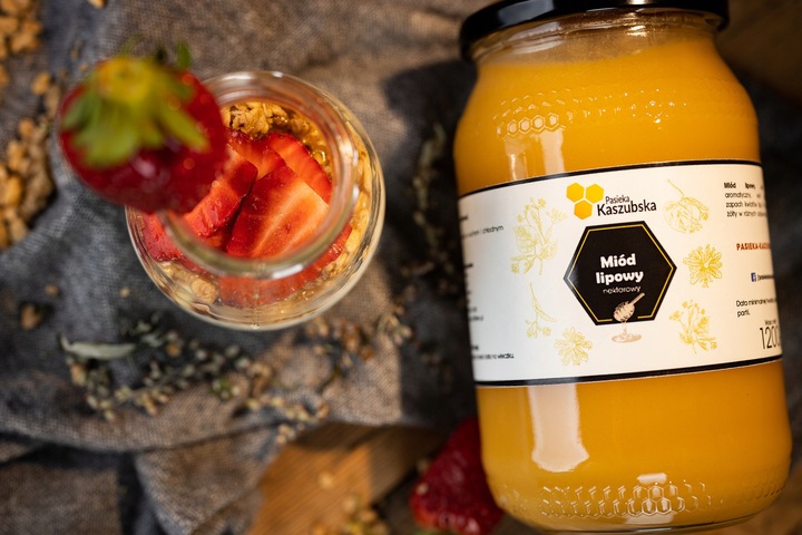 MIÓD LIPOWY - 1,2KG - PASIEKA KASZUBSKA