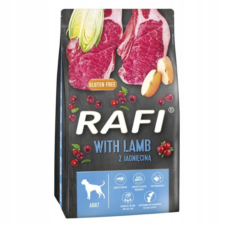 RAFI Adult Lamb 10kg z Jagnięcina karma dla psa + Wizytówka "mój pies"