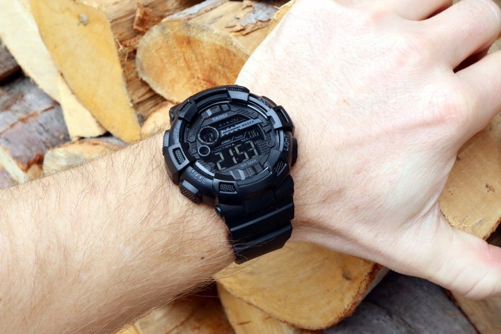 Zegarek męski SKMEI LED elektroniczny czarny wiele funkcji