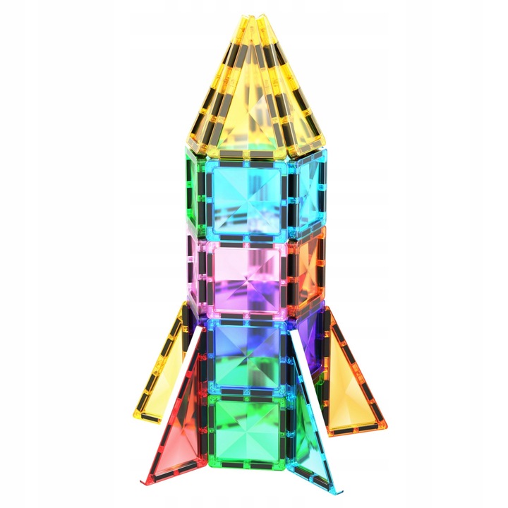 Klocki magnetyczne konstrukcyjne wersja podróżna dla dzieci edukacyjne 30el