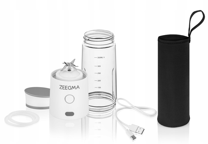 BLENDER BEZPRZEWODOWY KIELICHOWY 450ml 300W BIAŁY zabierz ze sobą! Zeegma