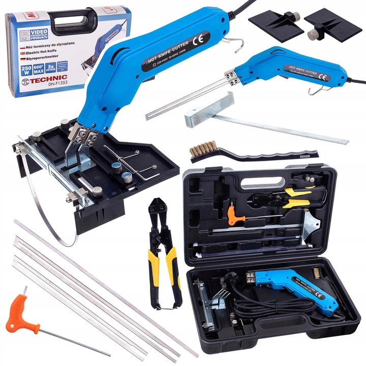 NÓŻ TERMICZNY CIĘCIA STYROPIANU 250W WYCINARKA BONIARKA ŻŁOBIARKA 3xOSTRZE