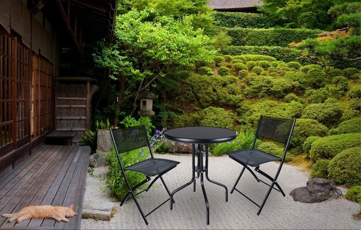 ZESTAW BALKONOWY 2 KRZESŁA STOLIK