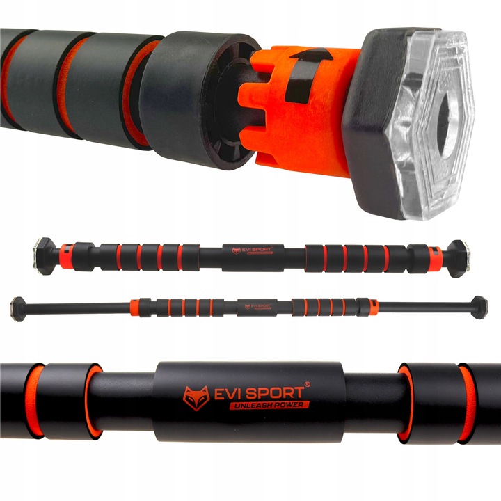 DRĄŻEK do podciągania ĆWICZEŃ rozporowy regulowany STALOWY mocny DO 150kg