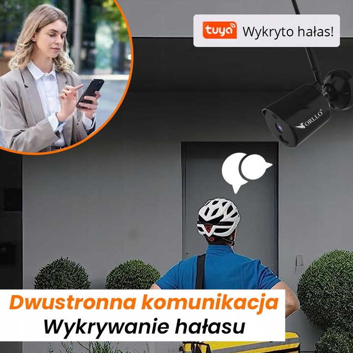 Kamera Zewnętrzna Bezprzewodowa WiFi IP ORLLO TZ4 Jakość Super HD + GRATIS