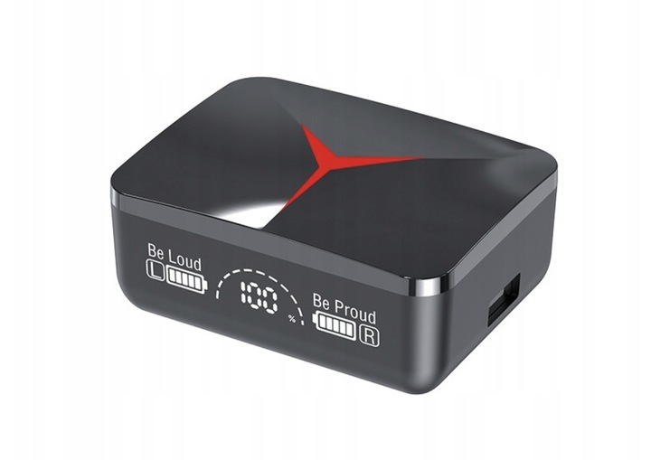 SŁUCHAWKI BEZPRZEWODOWE DOUSZNE M90 PRO MIKROFON BLUETOOTH 5.3 + POWERBANK