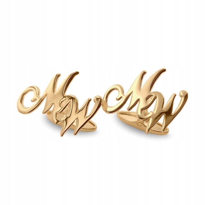 Spinki do mankietów z inicjałami litery alfabetu