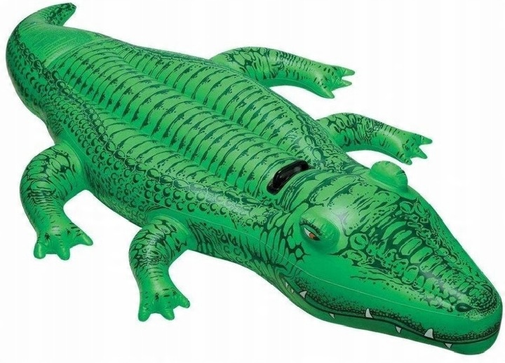 DUŻY DMUCHANY KROKODYL INTEX XXL MATERAC PLAŻOWY NA BASEN DLA DZIECI