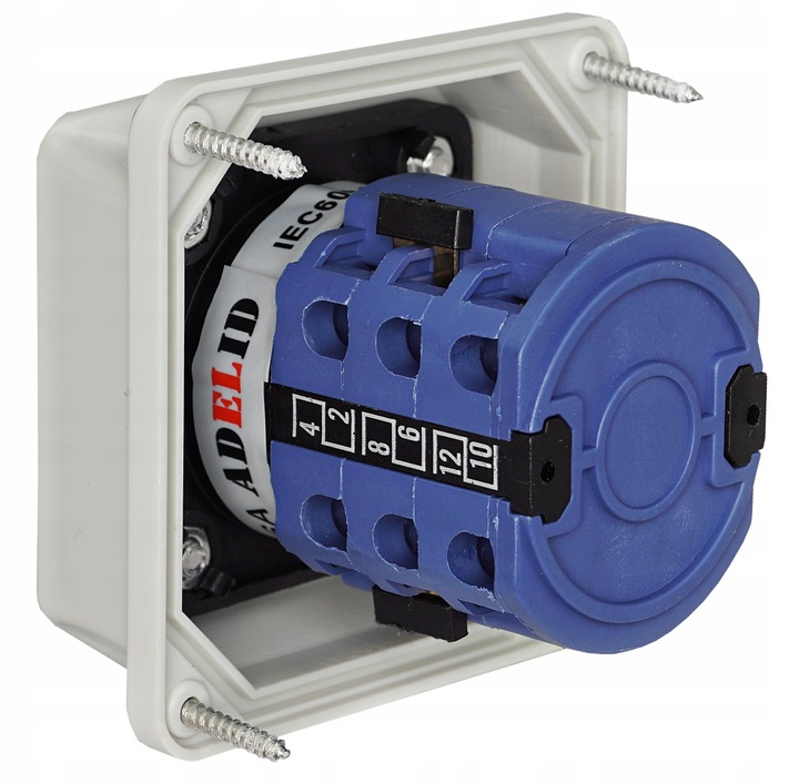 ŁĄCZNIK KRZYWKOWY 0-Y-T 25A 3P GWIAZDA TRÓJKĄT W OBUDOWIE 110x110 3F IP65