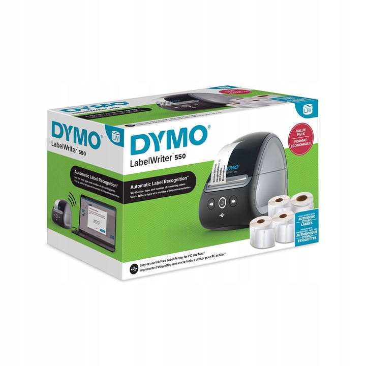 Drukarka 2147591 Dymo LabelWriter 550 + 4 etykiety